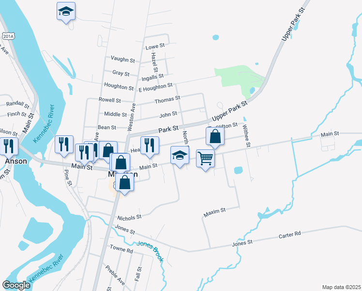 map of restaurants, bars, coffee shops, grocery stores, and more near 51 Heald Street in Madison