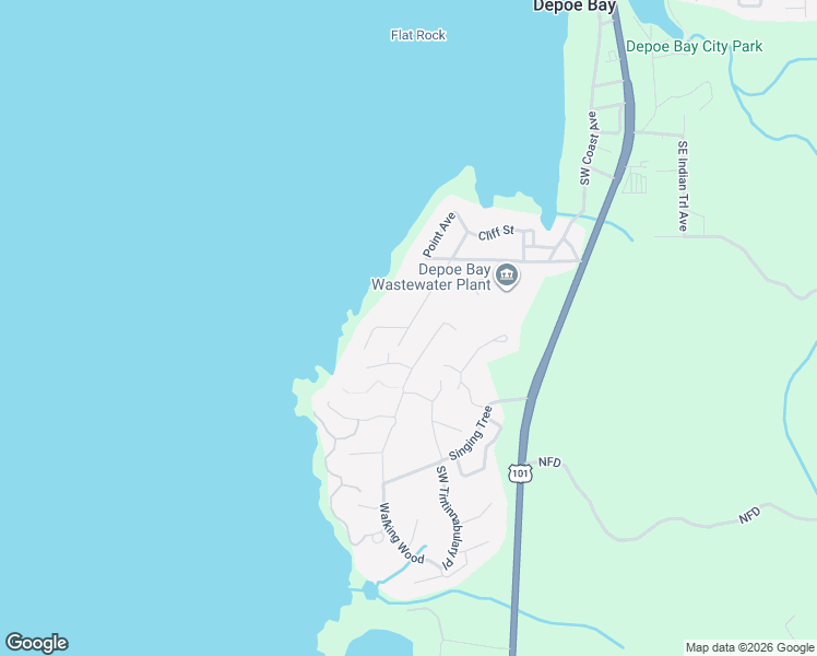 map of restaurants, bars, coffee shops, grocery stores, and more near 520 Cardinal Street in Depoe Bay