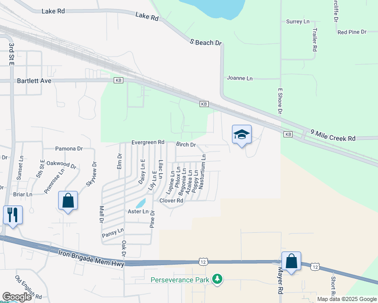 map of restaurants, bars, coffee shops, grocery stores, and more near 658 Red Oak Drive East in Altoona