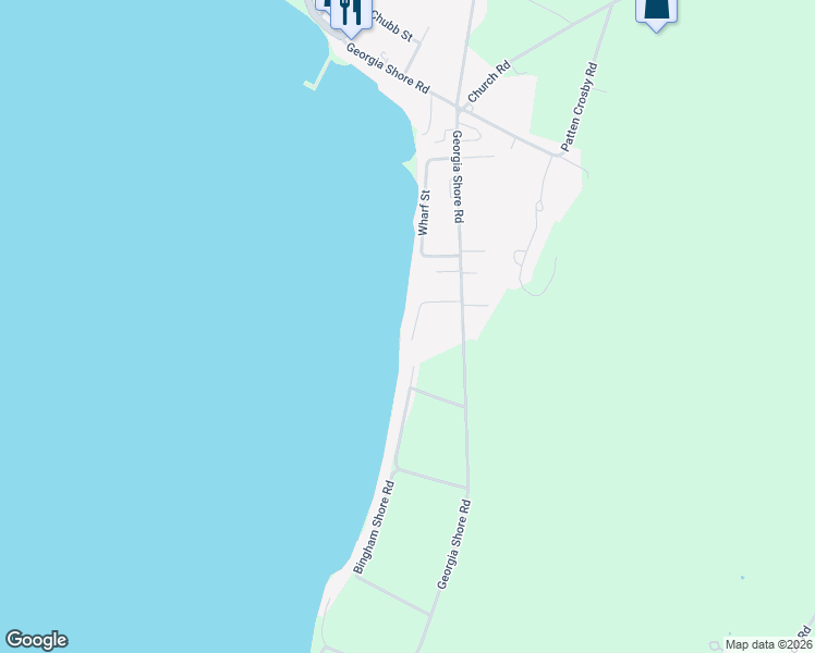 map of restaurants, bars, coffee shops, grocery stores, and more near 585 Bingham Shore Road in Saint Albans City