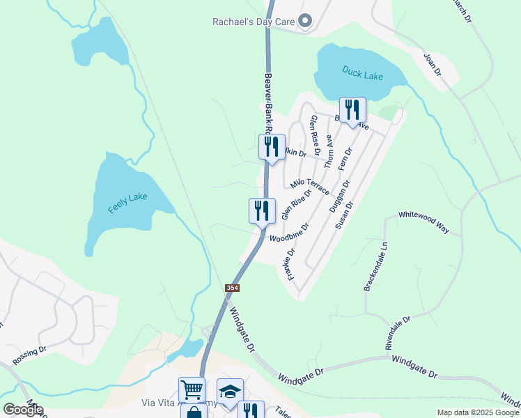 map of restaurants, bars, coffee shops, grocery stores, and more near 311 Nova Scotia 354 in Beaver Bank