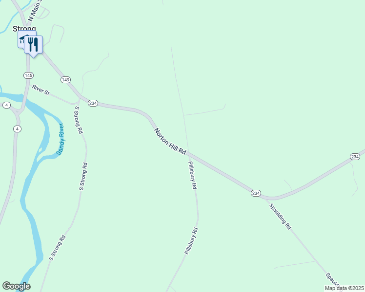 map of restaurants, bars, coffee shops, grocery stores, and more near 44 Norton Hill Road in Strong