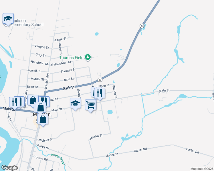map of restaurants, bars, coffee shops, grocery stores, and more near 15 Clifton Street in Madison