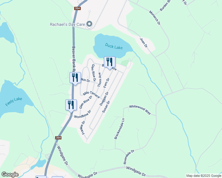 map of restaurants, bars, coffee shops, grocery stores, and more near 1142 Beaver Bank Road in Beaver Bank