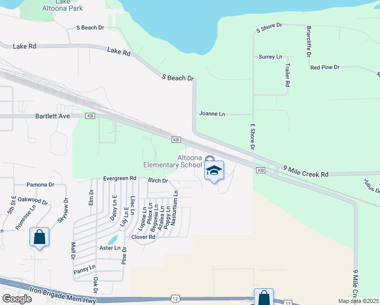 map of restaurants, bars, coffee shops, grocery stores, and more near 735 Kayson Place in Altoona