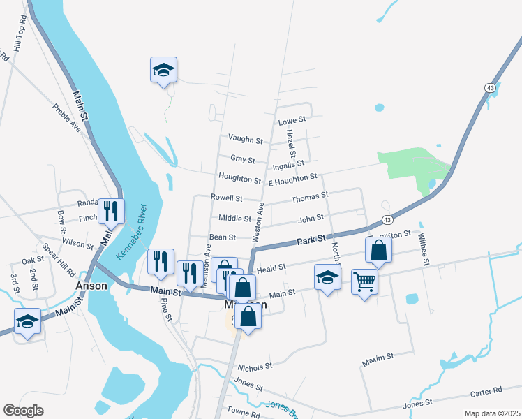 map of restaurants, bars, coffee shops, grocery stores, and more near 68 Weston Avenue in Madison