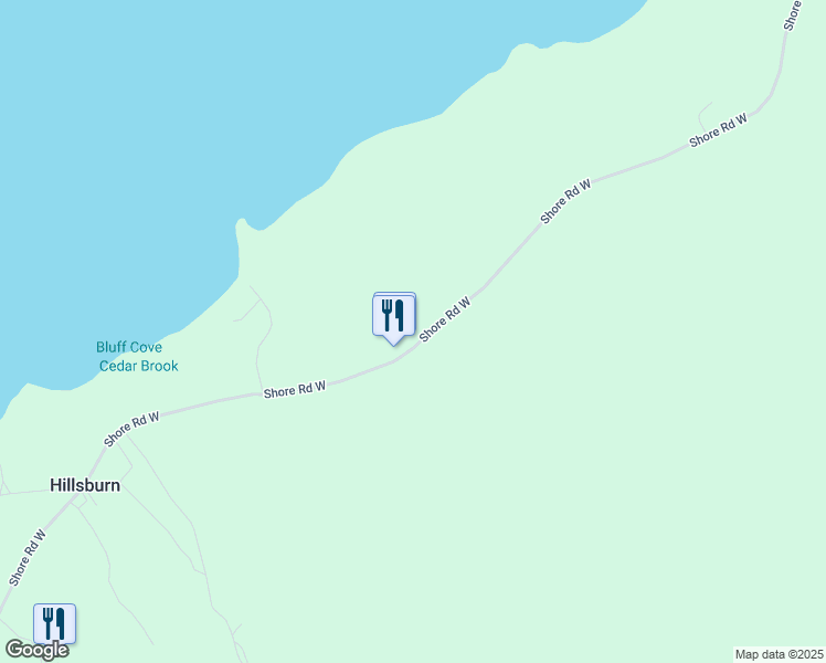 map of restaurants, bars, coffee shops, grocery stores, and more near 3945 Shore Road West in Granville Ferry