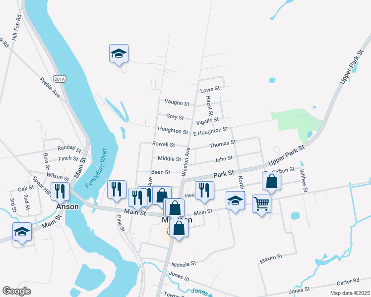 map of restaurants, bars, coffee shops, grocery stores, and more near 68 Weston Avenue in Madison