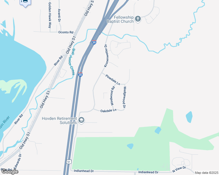 map of restaurants, bars, coffee shops, grocery stores, and more near 922 Windwood Road in Kronenwetter