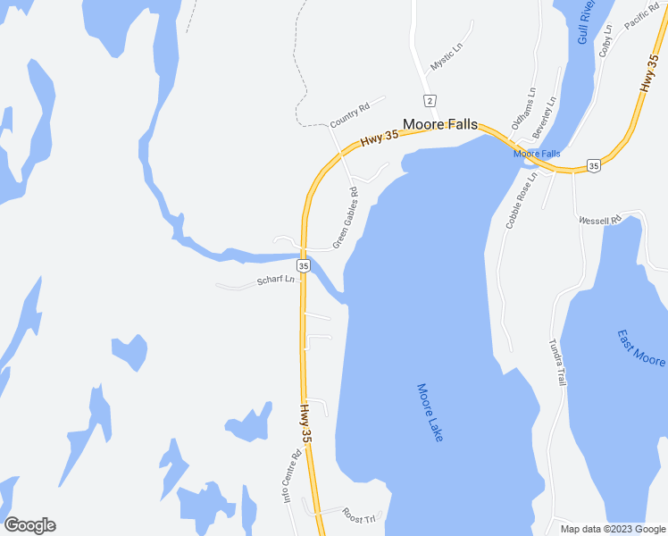 map of restaurants, bars, coffee shops, grocery stores, and more near 1012 Green Gables Road in Haliburton County