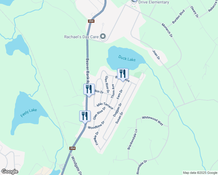 map of restaurants, bars, coffee shops, grocery stores, and more near 435 Glen Rise Drive in Beaver Bank