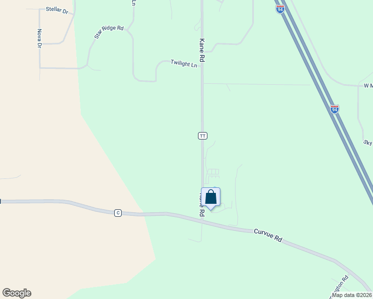 map of restaurants, bars, coffee shops, grocery stores, and more near 424 Kane Road in Eau Claire