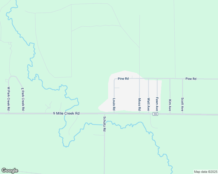 map of restaurants, bars, coffee shops, grocery stores, and more near 1504 Louis Road in Fall Creek
