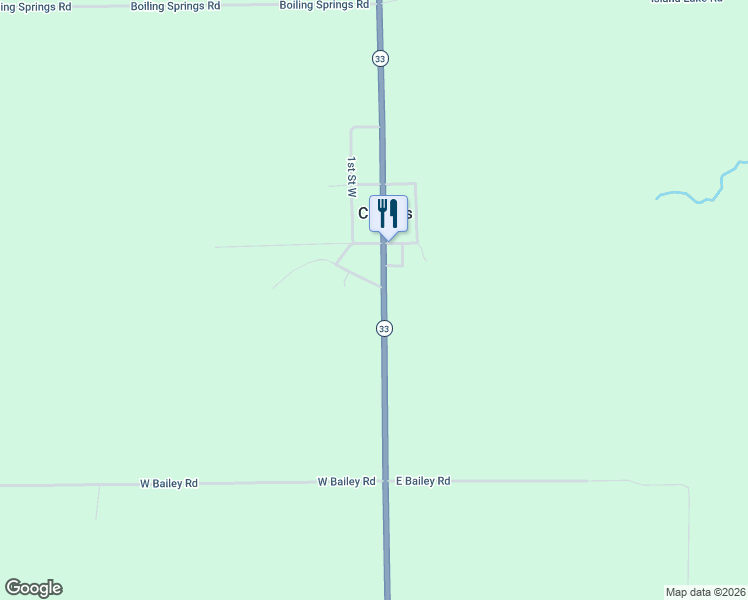 map of restaurants, bars, coffee shops, grocery stores, and more near 3600-3602 North Abbe Road in Comins