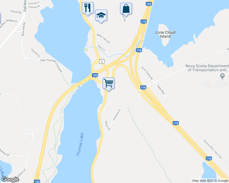 map of restaurants, bars, coffee shops, grocery stores, and more near 21 Copperhead Road in Fall River