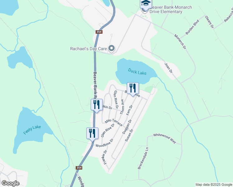 map of restaurants, bars, coffee shops, grocery stores, and more near 406 Glen Rise Drive in Beaver Bank
