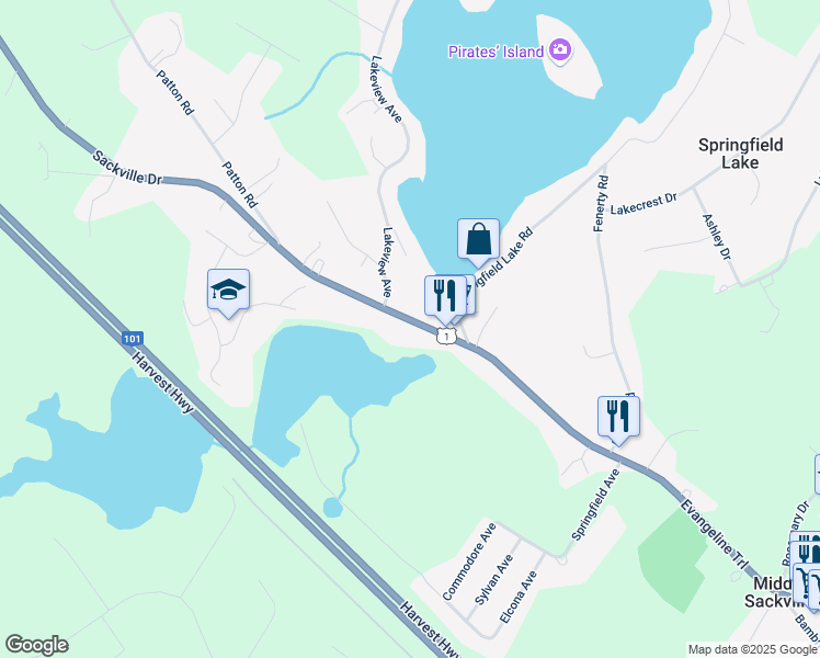 map of restaurants, bars, coffee shops, grocery stores, and more near 2054 Sackville Drive in Middle Sackville