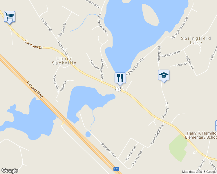 map of restaurants, bars, coffee shops, grocery stores, and more near 2054 Sackville Drive in Middle Sackville