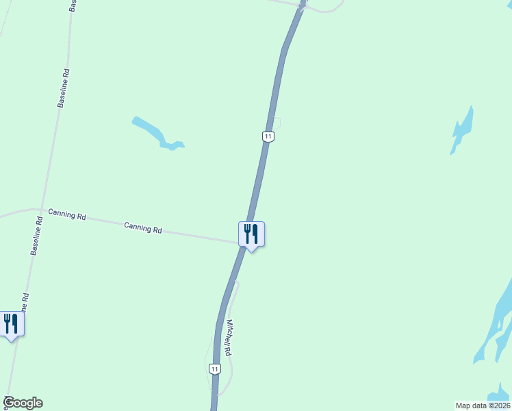 map of restaurants, bars, coffee shops, grocery stores, and more near 1304 Ontario 11 in Gravenhurst