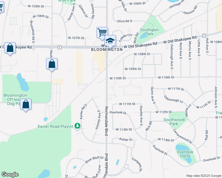 map of restaurants, bars, coffee shops, grocery stores, and more near 11045 Trail West Road in Minneapolis