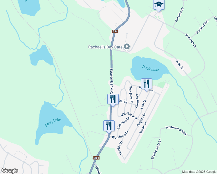 map of restaurants, bars, coffee shops, grocery stores, and more near 376 Beaver Bank Road in Beaver Bank
