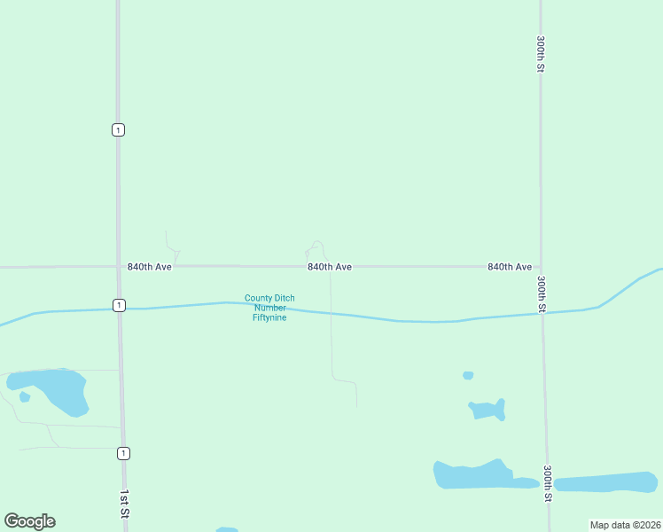 map of restaurants, bars, coffee shops, grocery stores, and more near 29417 840th Avenue in Danube