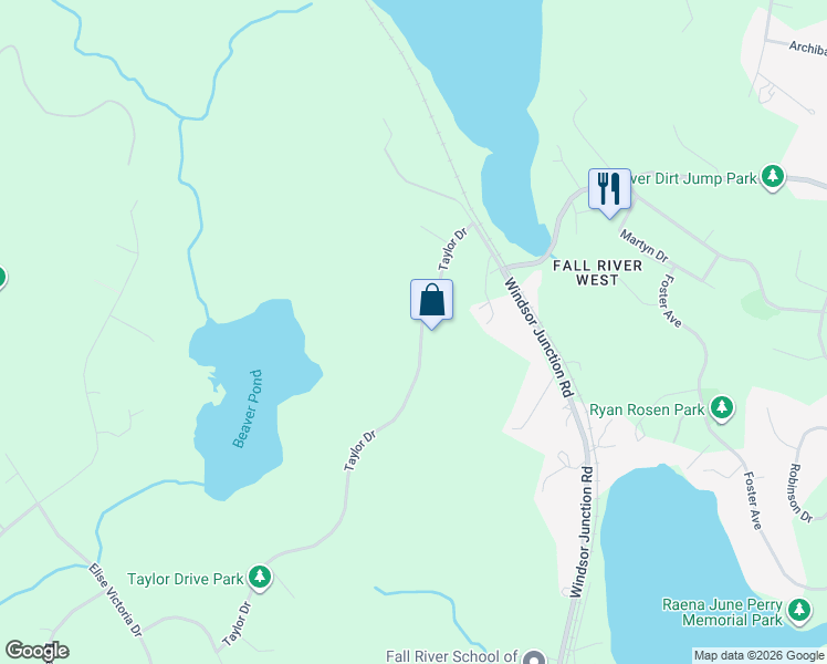 map of restaurants, bars, coffee shops, grocery stores, and more near 25 Taylor Drive in Windsor Junction