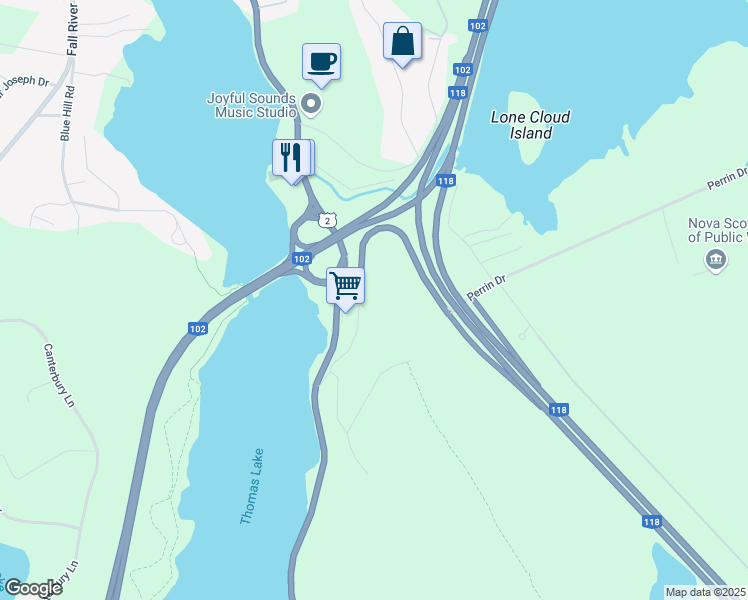 map of restaurants, bars, coffee shops, grocery stores, and more near 27 Copperhead Road in Fall River