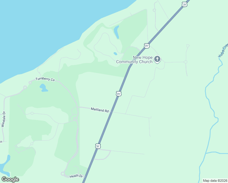 map of restaurants, bars, coffee shops, grocery stores, and more near 8159 U.S. 31 in Williamsburg