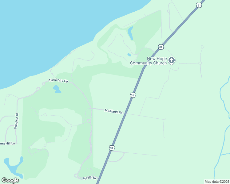 map of restaurants, bars, coffee shops, grocery stores, and more near 8159 U.S. 31 in Williamsburg