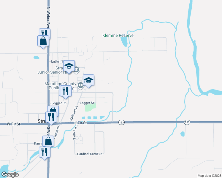 map of restaurants, bars, coffee shops, grocery stores, and more near 213220 Perennial Lane in Stratford