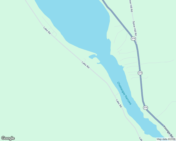 map of restaurants, bars, coffee shops, grocery stores, and more near 185 Lake Road in Chateaugay