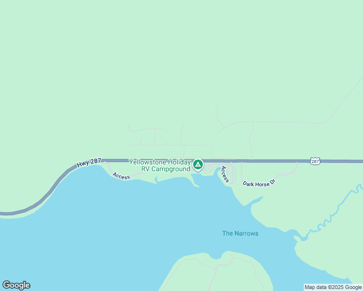 map of restaurants, bars, coffee shops, grocery stores, and more near 6141 Beach Drive in West Yellowstone