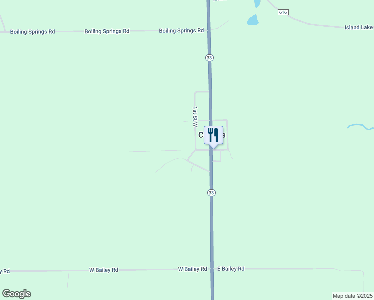 map of restaurants, bars, coffee shops, grocery stores, and more near Cleveland Avenue in Comins