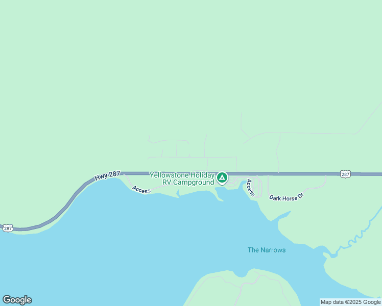 map of restaurants, bars, coffee shops, grocery stores, and more near 6141-6259 Beach Drive in West Yellowstone