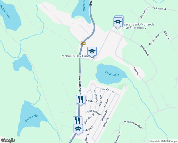 map of restaurants, bars, coffee shops, grocery stores, and more near 439 Beaver Bank Road in Beaver Bank