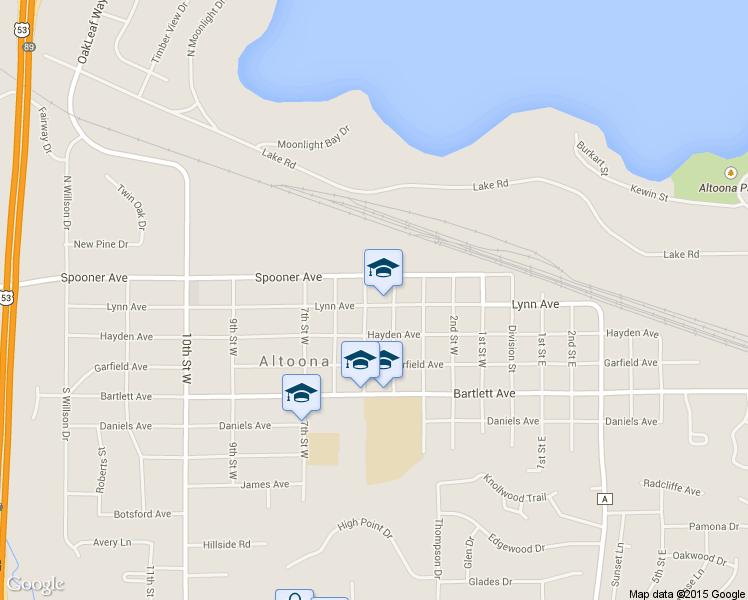 map of restaurants, bars, coffee shops, grocery stores, and more near 1828 Lynn Ave in Altoona