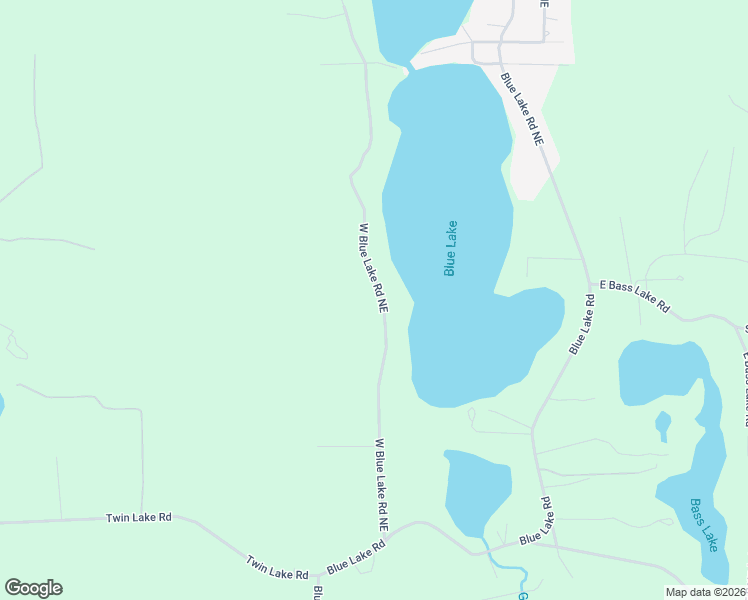 map of restaurants, bars, coffee shops, grocery stores, and more near 6160-6998 West Blue Lake Road in Kalkaska