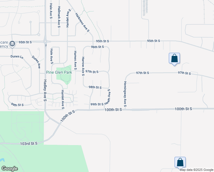 map of restaurants, bars, coffee shops, grocery stores, and more near 9790 Heath Avenue South in Cottage Grove