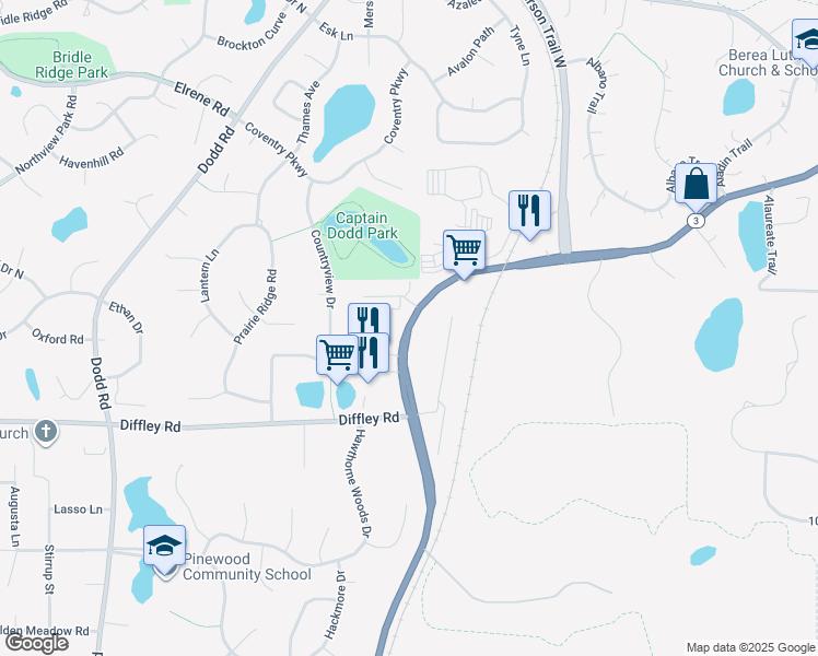 map of restaurants, bars, coffee shops, grocery stores, and more near 4100 South Robert Trail in Saint Paul
