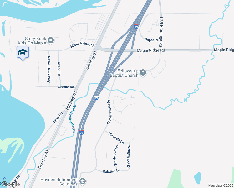 map of restaurants, bars, coffee shops, grocery stores, and more near 820 Glade Court in Kronenwetter