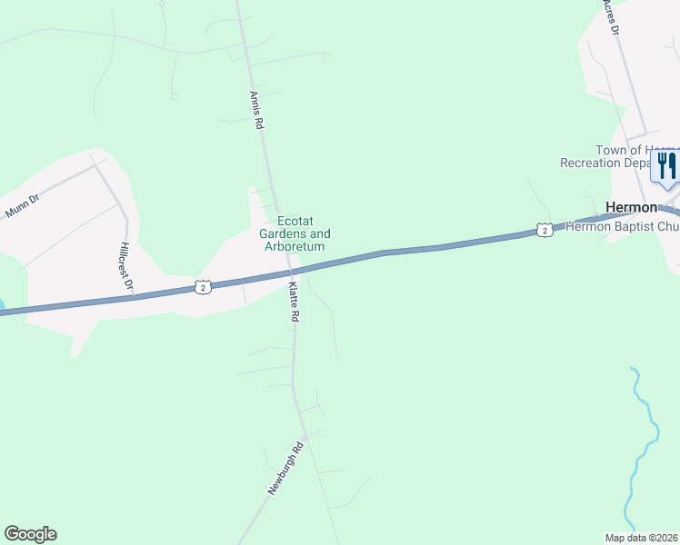 map of restaurants, bars, coffee shops, grocery stores, and more near 2686 U.S. 2 in Hermon