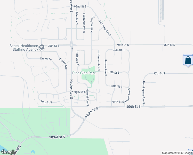 map of restaurants, bars, coffee shops, grocery stores, and more near 9736 Hames Court South in Cottage Grove
