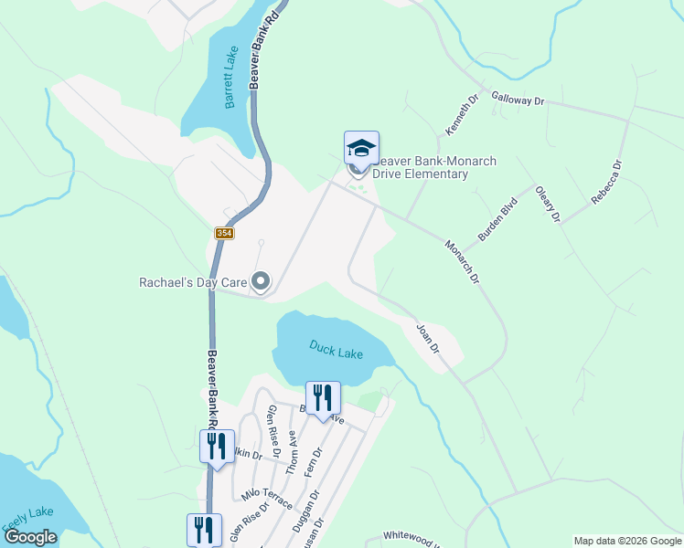 map of restaurants, bars, coffee shops, grocery stores, and more near 83 Joan Drive in Beaver Bank