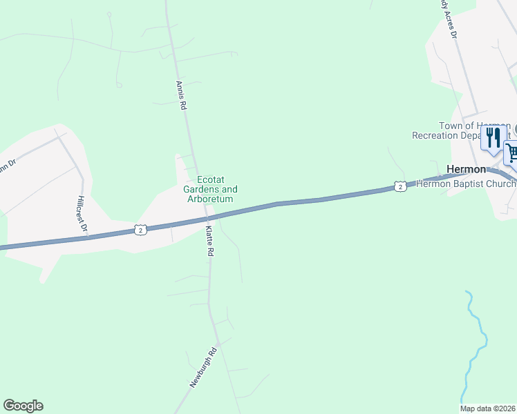 map of restaurants, bars, coffee shops, grocery stores, and more near 2686 U.S. 2 in Hermon