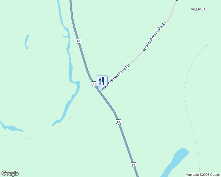 map of restaurants, bars, coffee shops, grocery stores, and more near 6 Weslemkoon Lake Road in Gilmour