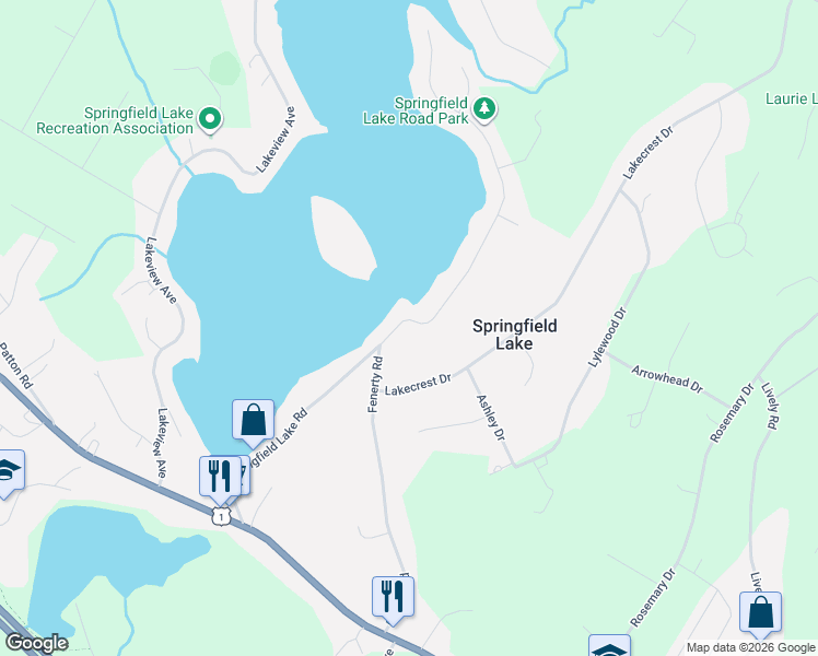 map of restaurants, bars, coffee shops, grocery stores, and more near 211 Springfield Lake Road in Middle Sackville