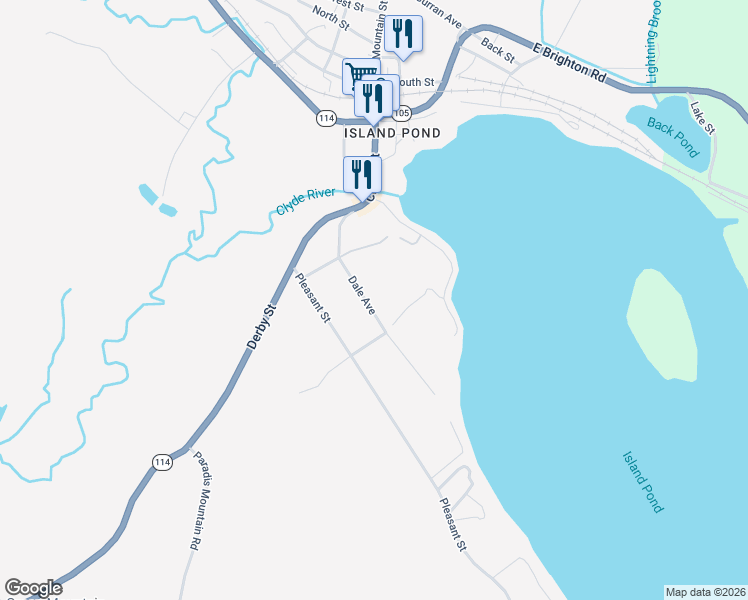 map of restaurants, bars, coffee shops, grocery stores, and more near 114 Dale Avenue in Brighton