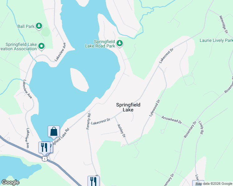 map of restaurants, bars, coffee shops, grocery stores, and more near 267 Springfield Lake Road in Middle Sackville