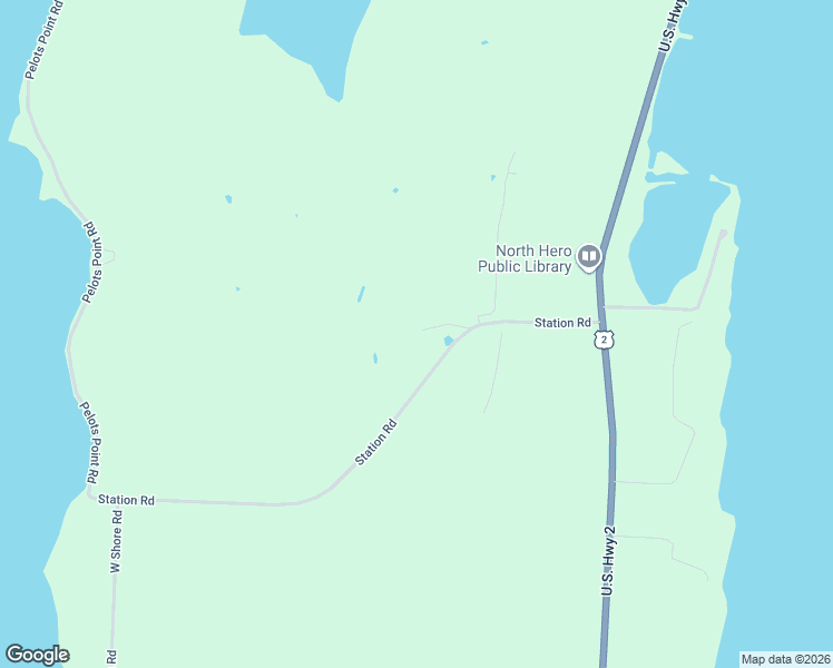 map of restaurants, bars, coffee shops, grocery stores, and more near 252 Station Road in North Hero